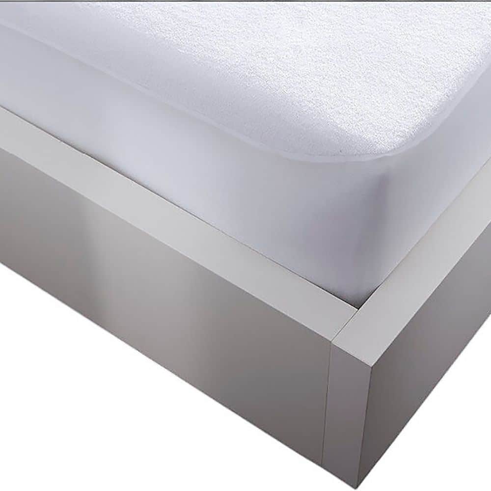 Protège matelas Bouclette éponge – Imperméable Blanc Polyester 140 x 190 cm — vue 3