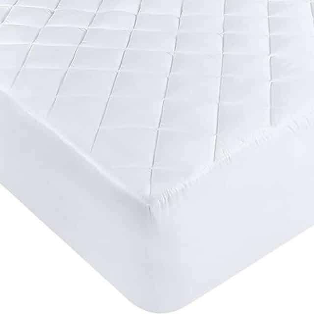 Protège matelas Polyester Matelasse – Respirant Blanc 90 x 190 cm