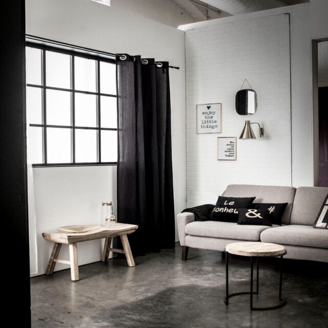 Rideau Coton Gold Is Black 140 x 240 cm