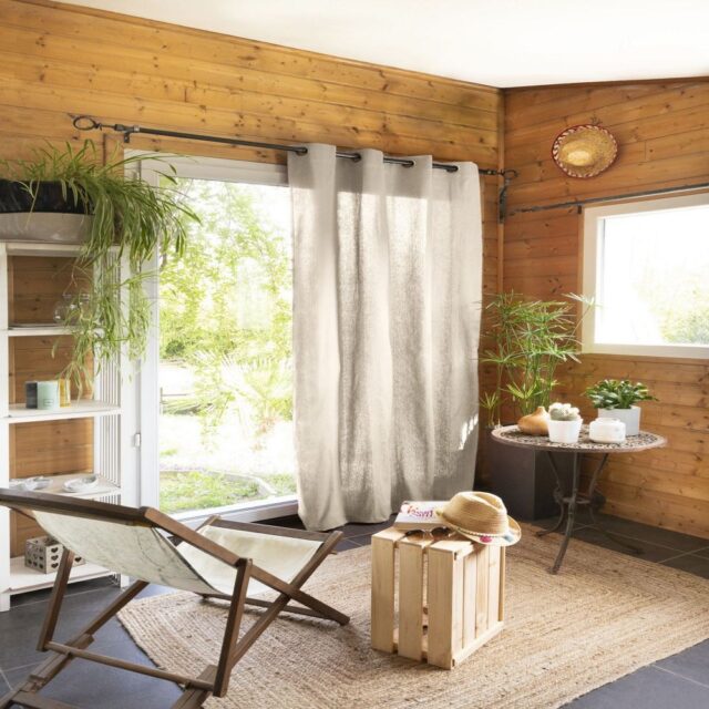Rideau Coton Grege 140 x 260 cm