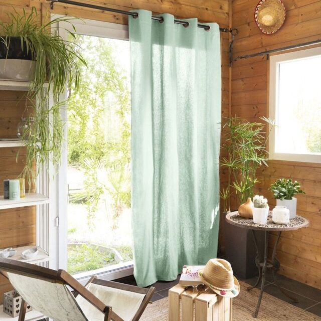 Rideau Coton Menthe 140 x 260 cm