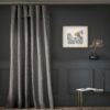 Rideau ajustable Coton Ardoise 140 x 270 cm