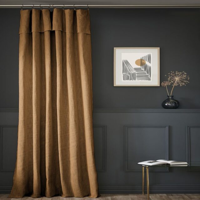 Rideau ajustable Coton Camel 140 x 270 cm