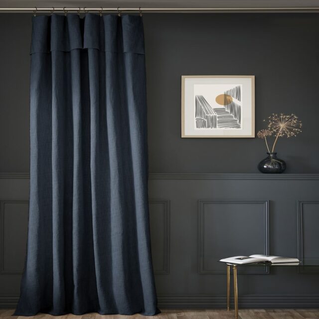Rideau ajustable Coton Minuit 140 x 270 cm