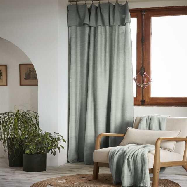 Rideau ajustable Lyocell Gabrielle Lichen 140 x 270 cm