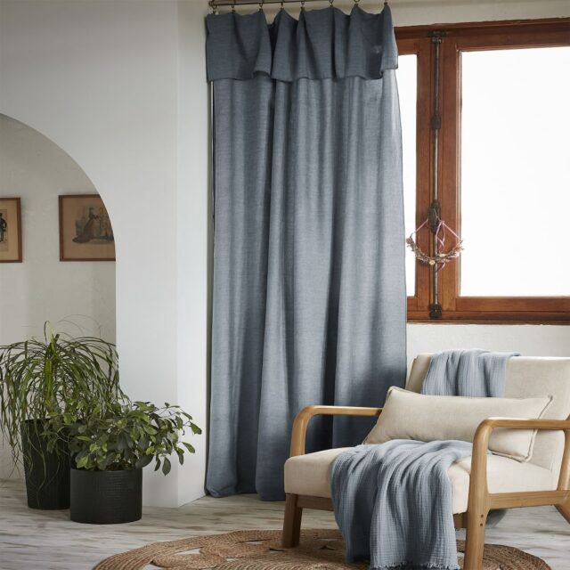 Rideau ajustable Lyocell Gabrielle Stone 140 x 270 cm