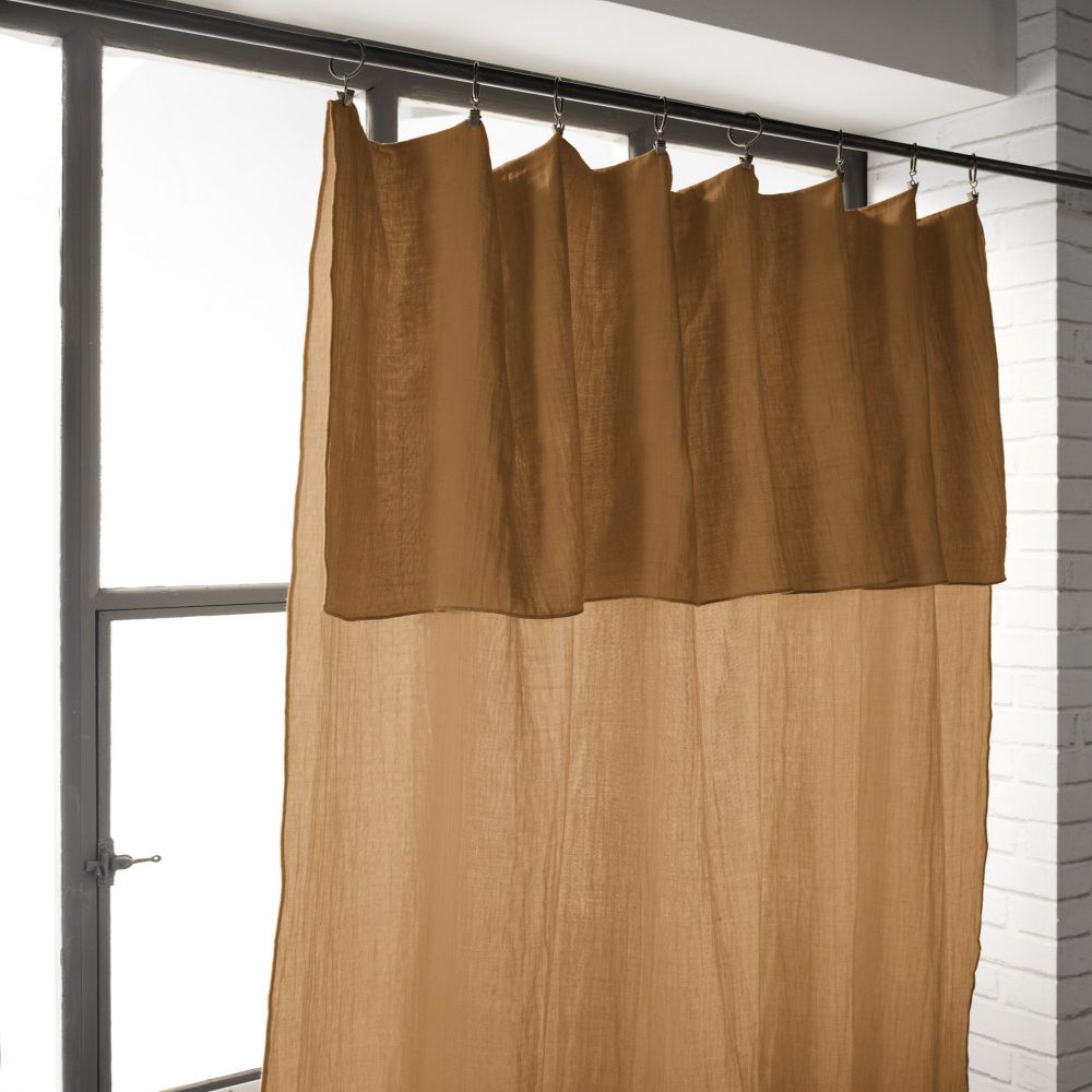 Rideau ajustable Gaze de coton Camel 140 x 300 cm — vue 4
