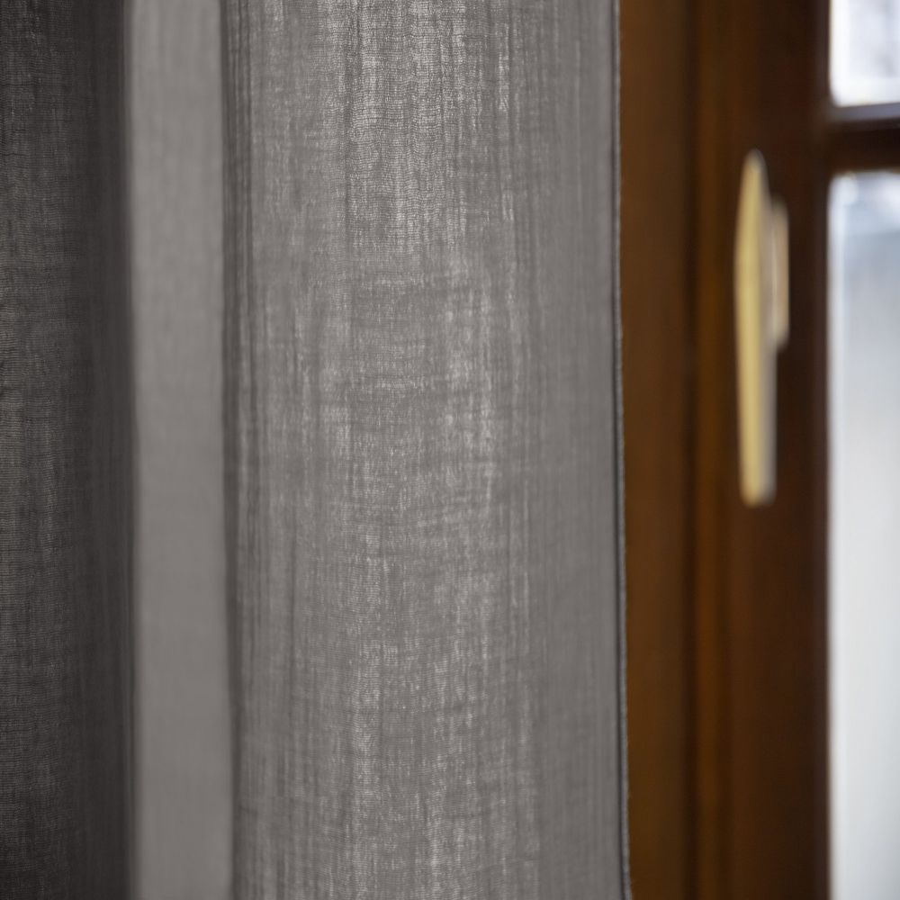 Rideau ajustable Gaze de coton Granit 140 x 300 cm — vue 5