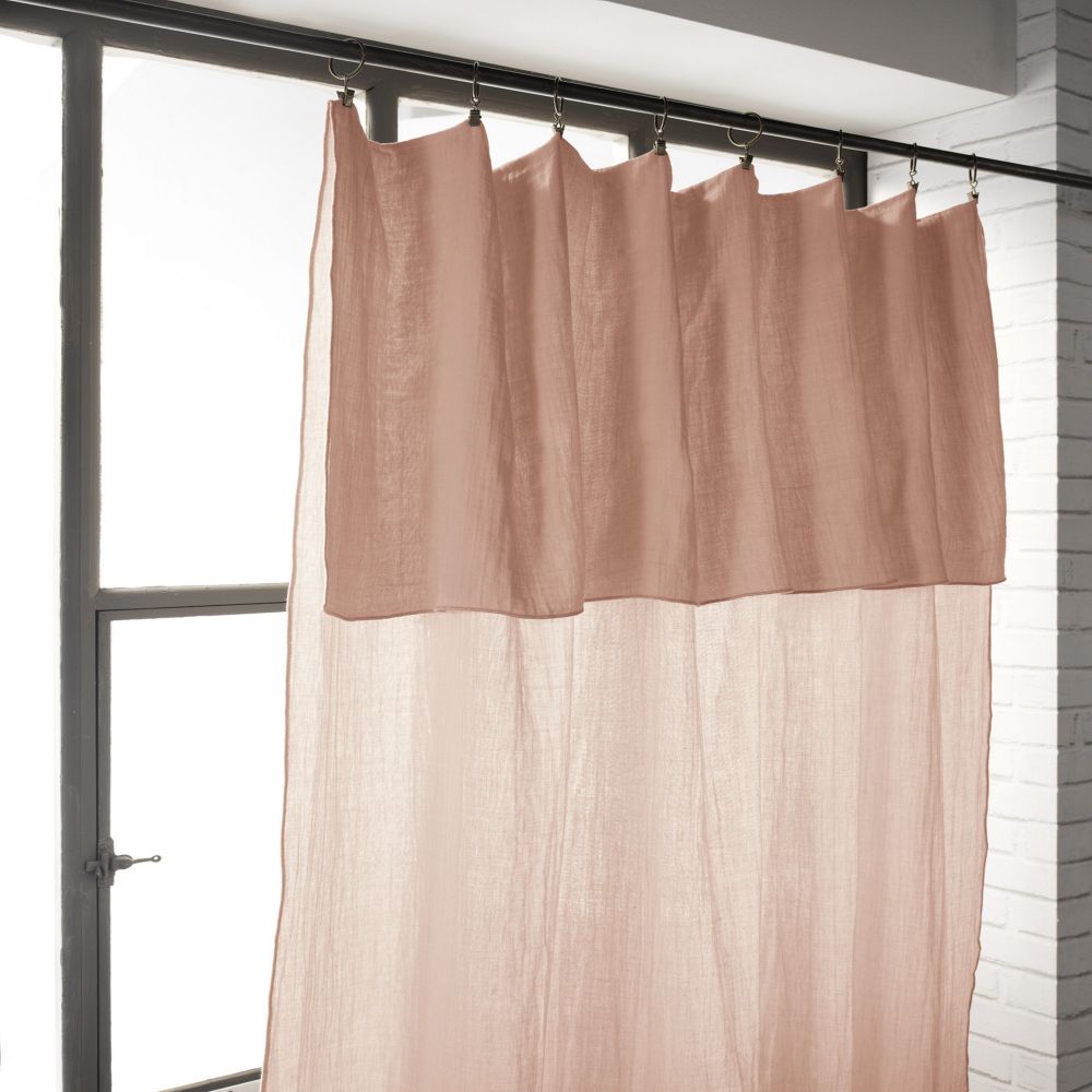 Rideau ajustable Gaze de coton Guimauve 140 x 300 cm — vue 4
