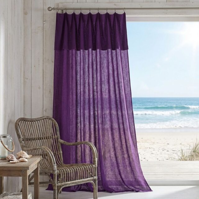 Rideau ajustable Gaze de Coton Hampton Opulence 140 x 300 cm