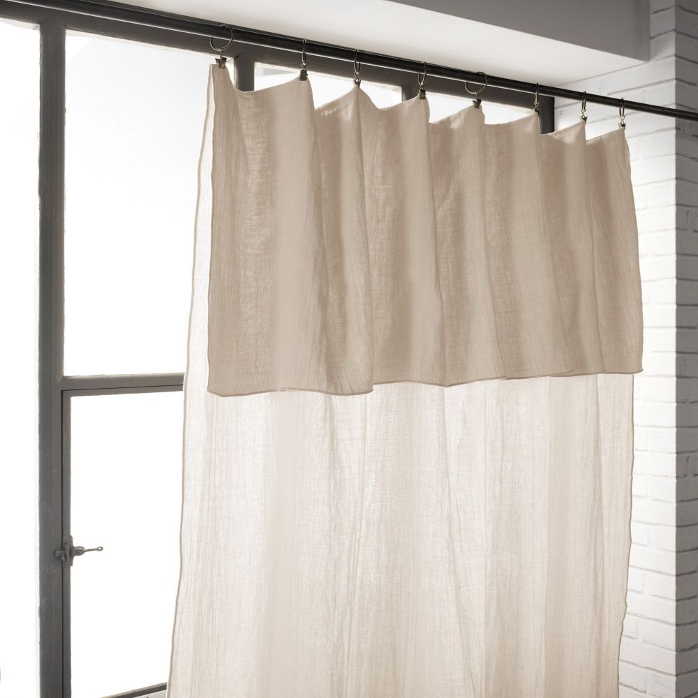 Rideau ajustable Gaze de coton Naturel 140 x 300 cm — vue 4