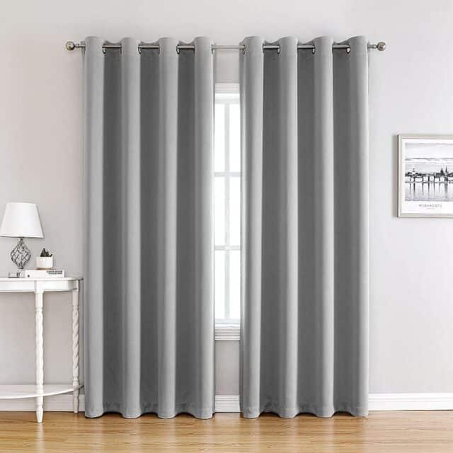 Rideau doublure thermique Polyester Gris 135 x 260 cm