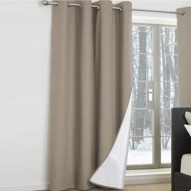Rideau doublure thermique Polyester Lin 135 x 260 cm