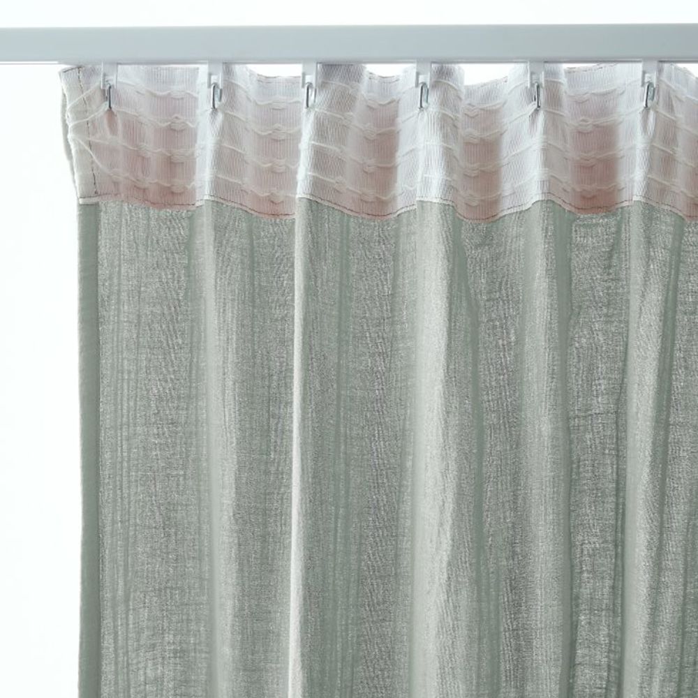 Rideau galon fronceur Gaze de Coton Eucalyptus 140 x 240 cm — vue 2