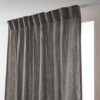Rideau galon fronceur Gaze de Coton Granit 140 x 240 cm