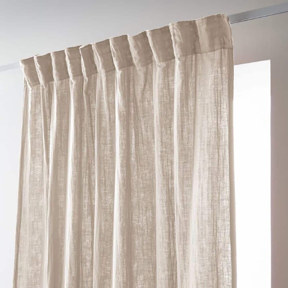 Rideau galon fronceur Gaze de Coton Pampa 140 x 240 cm