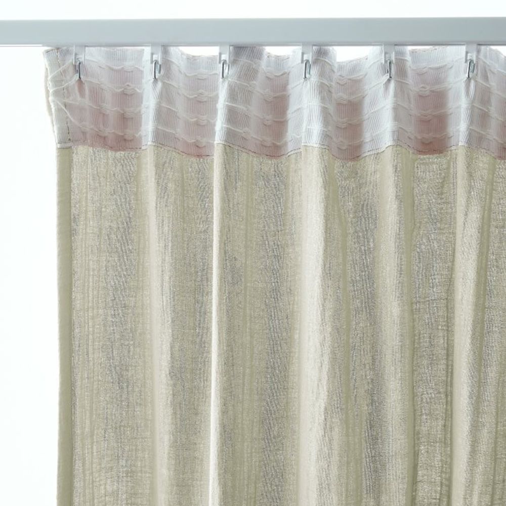 Rideau galon fronceur Gaze de Coton Vert D'eau 140 x 240 cm — vue 2