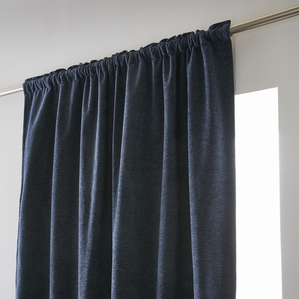 Rideau galon fronceur + polaire Polyester Minuit 140 x 260 cm