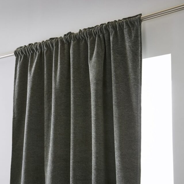 Rideau galon fronceur + polaire Polyester Romarin 140 x 260 cm