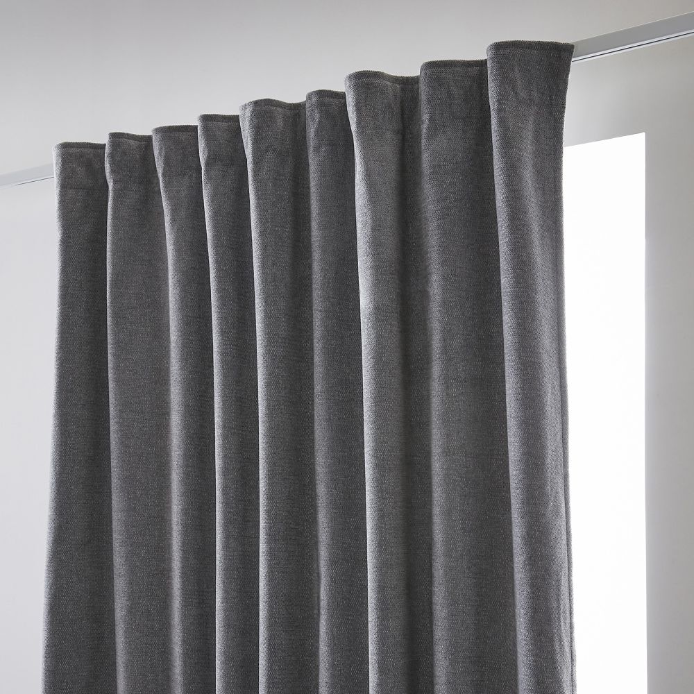 Rideau galon fronceur + polaire Polyester Titane 140 x 260 cm — vue 2