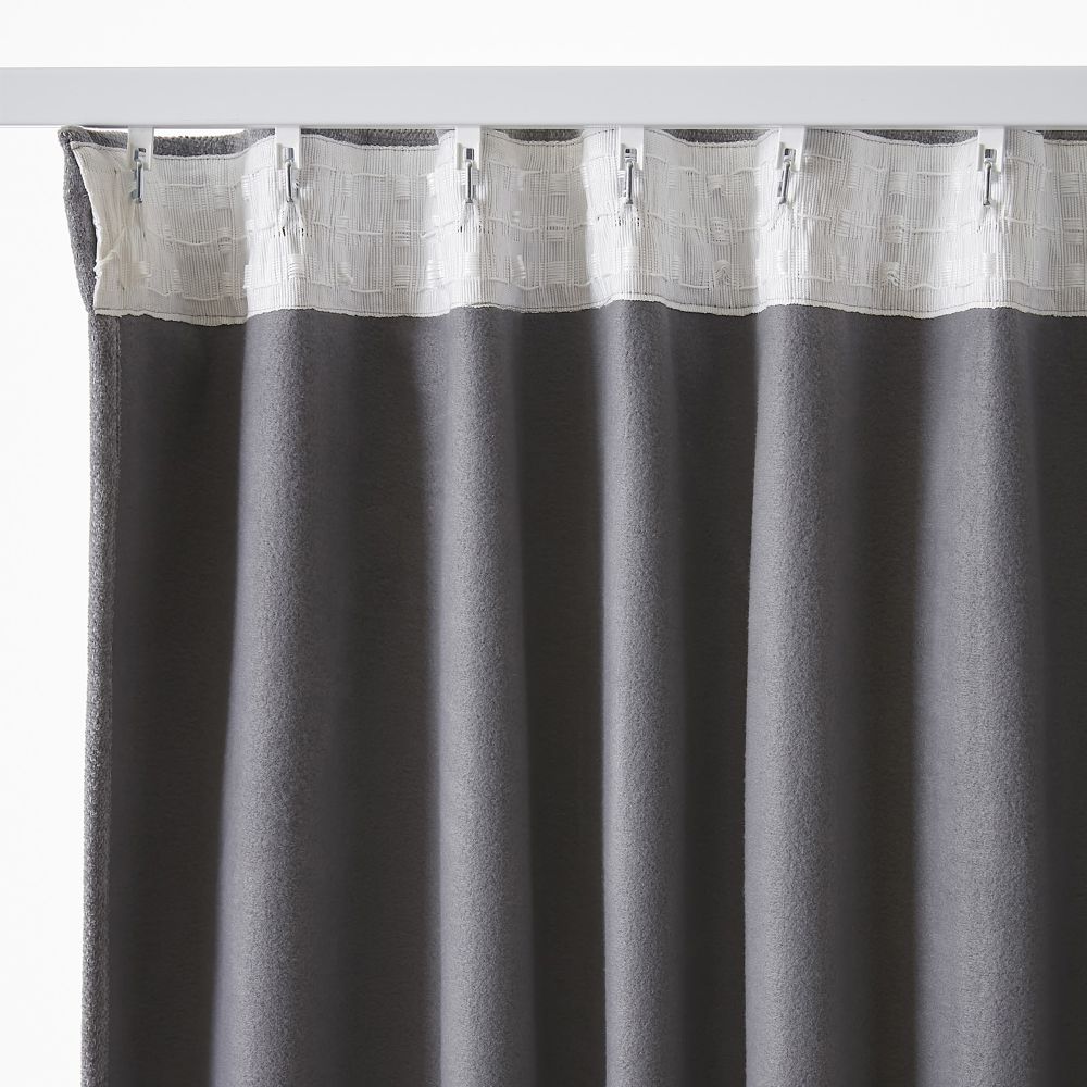 Rideau galon fronceur + polaire Polyester Titane 140 x 260 cm — vue 4
