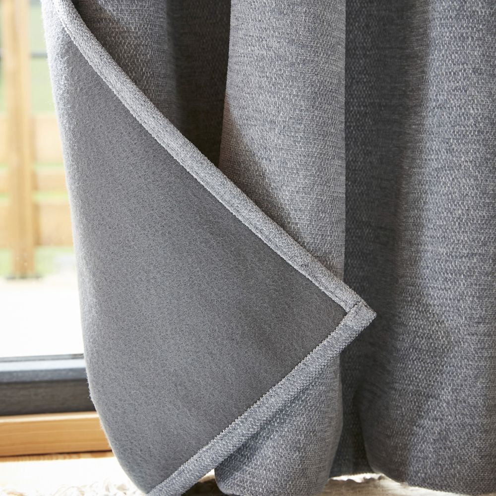 Rideau galon fronceur + polaire Polyester Titane 140 x 260 cm — vue 5