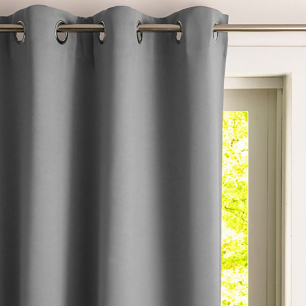 Rideau occultant Polyester Gris 140 x 260 cm — vue 2
