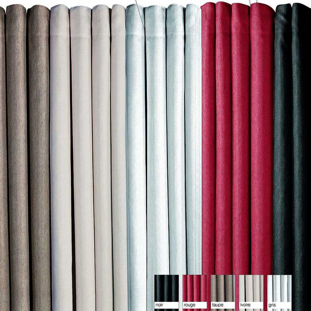 Rideau occultant Polyester Gris 140 x 260 cm — vue 3