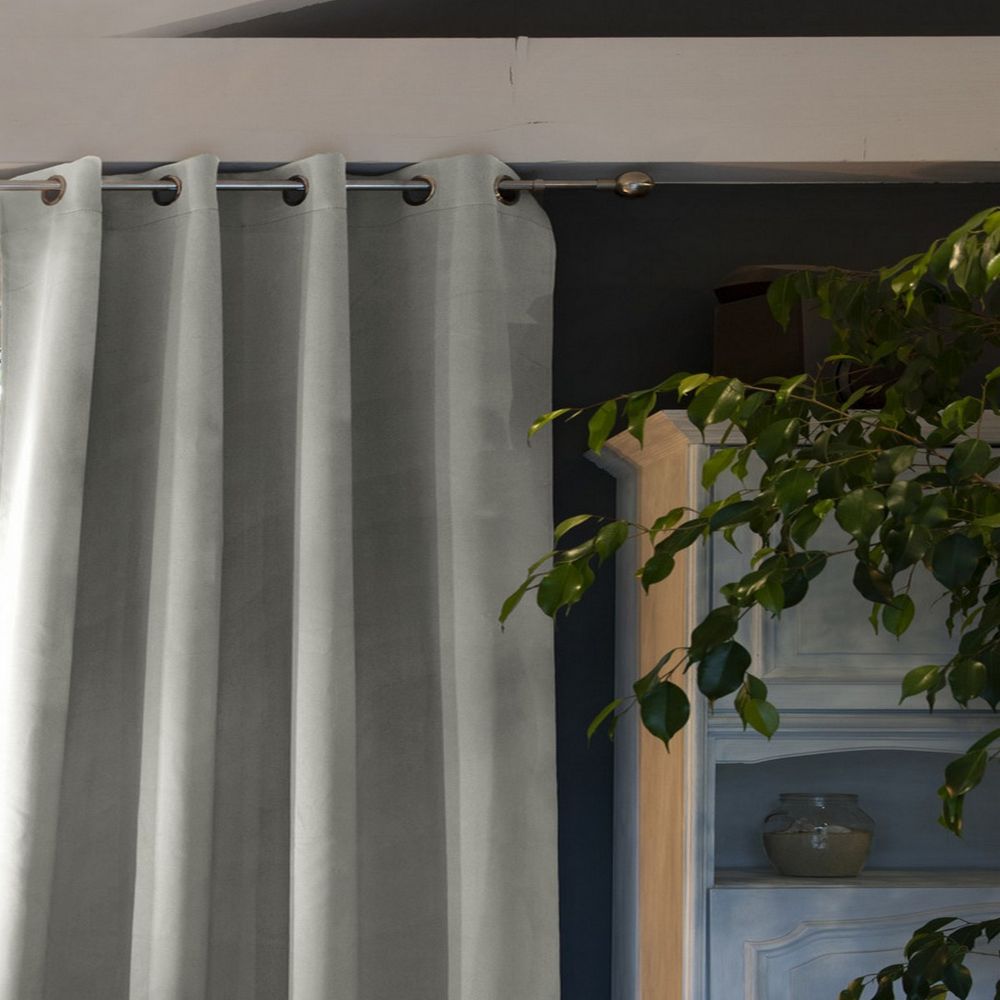 Rideau Occultant Polyester Gris Clair 140 x 280 cm — vue 4