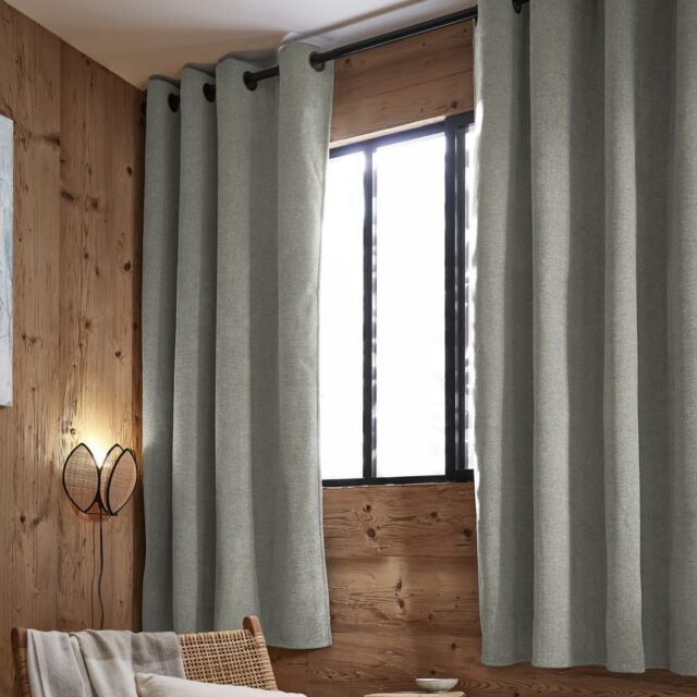 Rideau occultant polaire Polyester Eucalyptus 140 x 180 cm