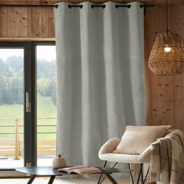 Rideau occultant polaire Polyester Eucalyptus 140 x 240 cm
