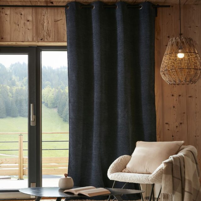 Rideau occultant polaire Polyester Minuit 140 x 240 cm