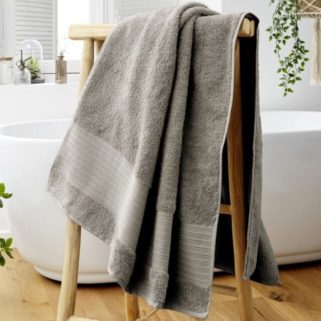 Serviette de bain Coton Argile 90 x 150 cm