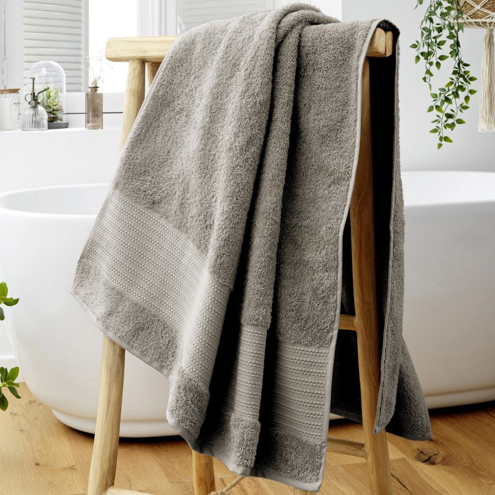 Serviette de bain Coton Argile 90 x 150 cm