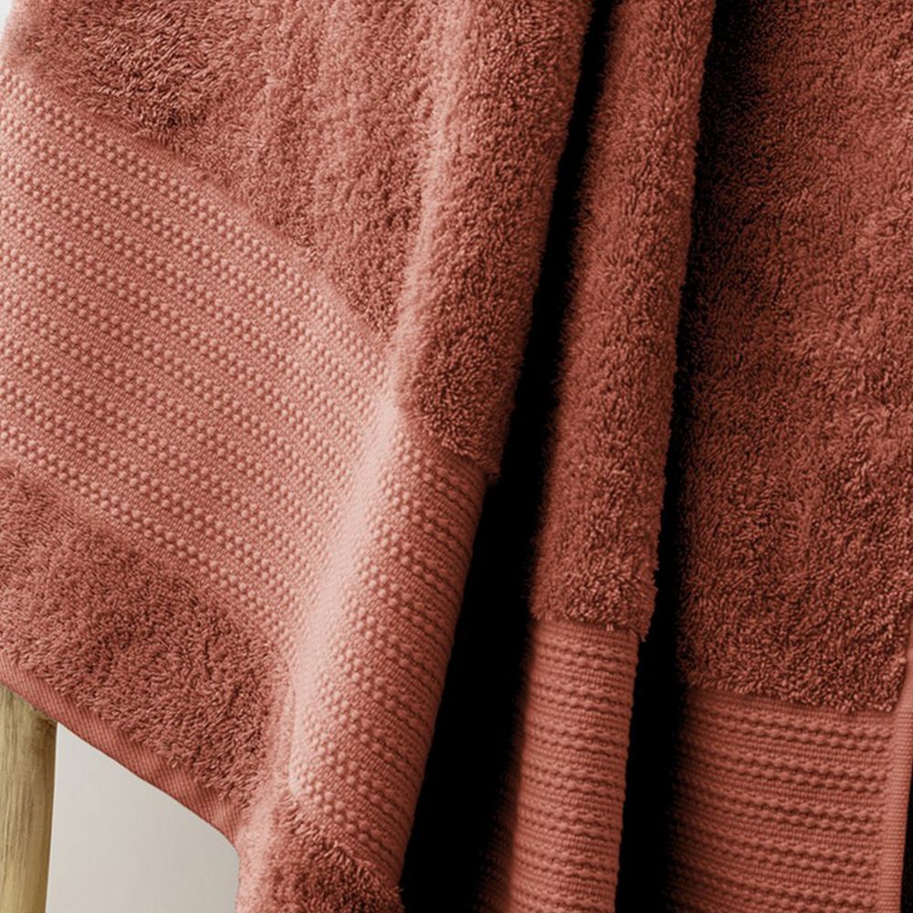 Serviette de bain Coton Terracotta 90 x 150 cm — vue 2