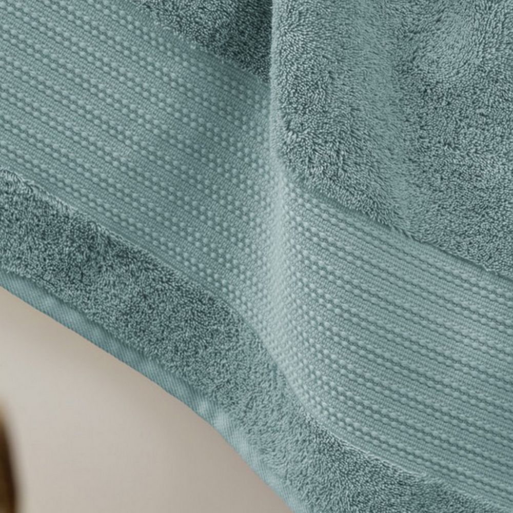 Serviette de douche Coton Bleu Glacier 70 x 130 cm — vue 2