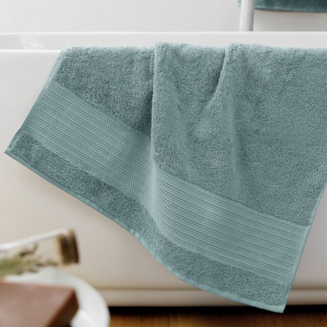 Serviette de douche Coton Bleu Glacier 70 x 130 cm