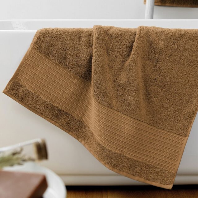 Serviette de douche Coton Camel 70 x 130 cm