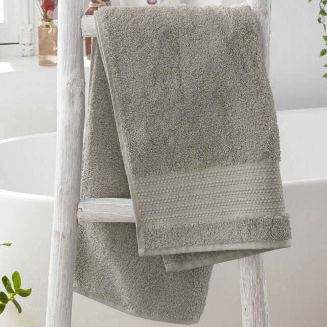 Serviette de toilette Coton Argile 50 x 90 cm