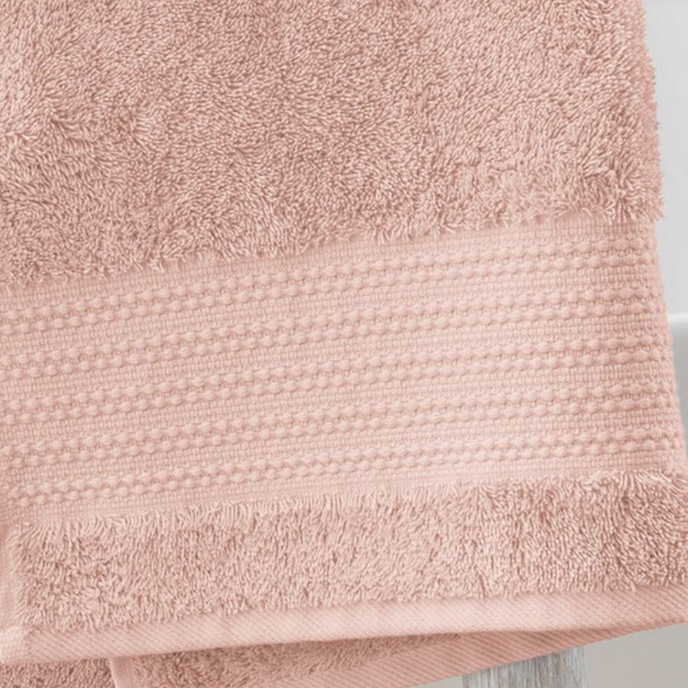 Serviette de toilette Coton Rose Poudré 50 x 90 cm — vue 2