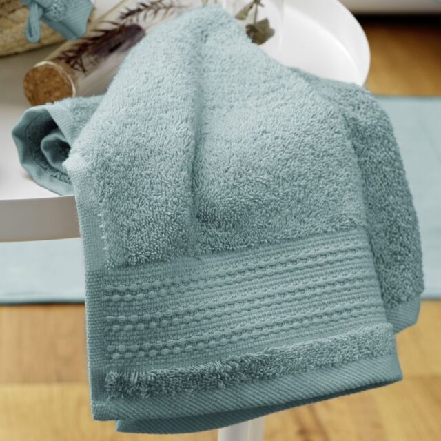 Serviette invité Coton Bleu Glacier 30 x 50 cm