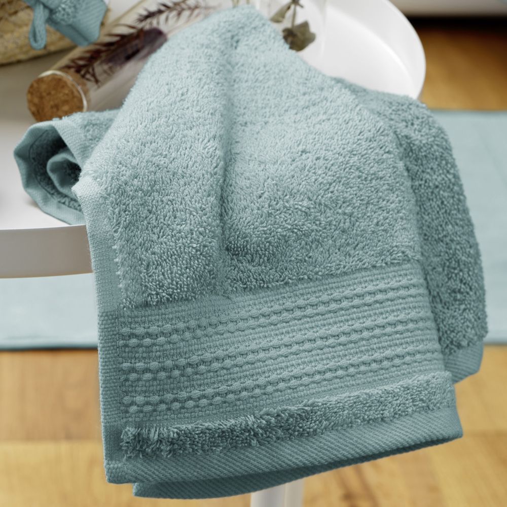 Serviette invité Coton Bleu Glacier 30 x 50 cm