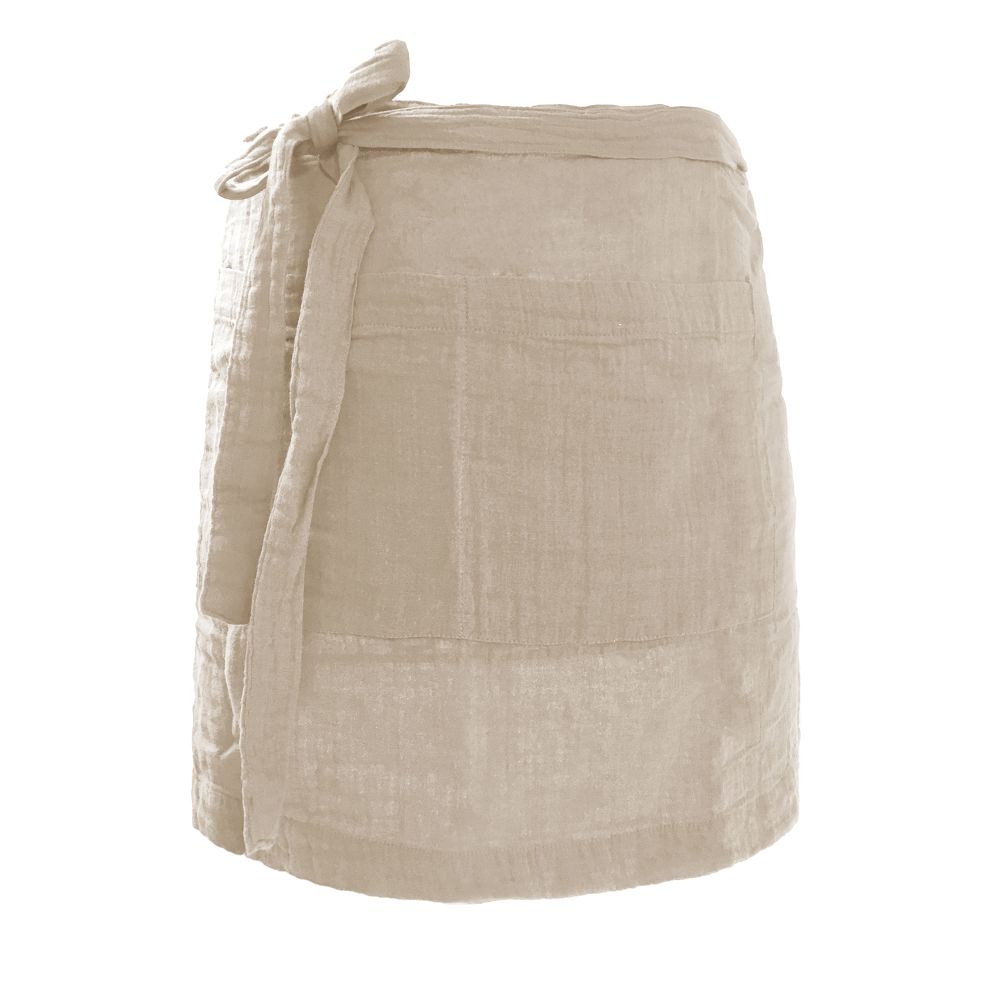 Tablier 45/85 cm Gaze de Coton Terra Ficelle
