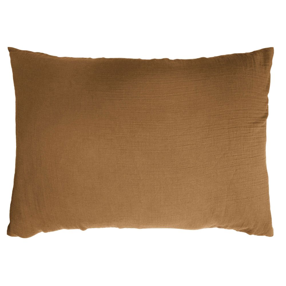 Taie d'oreiller Gaze de coton Camel 50 x 70 cm — vue 2