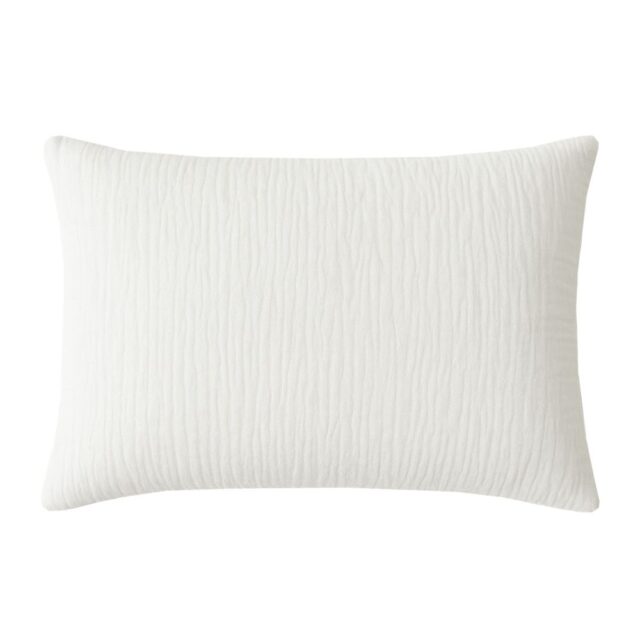 Taie d'oreiller Gaze de Coton Lavé Blanc Pur 50 x 70 cm