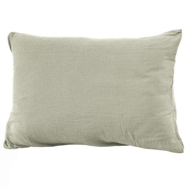 Taie d'oreiller Gaze de coton Vert D’eau Vert d'eau 50 x 70 cm