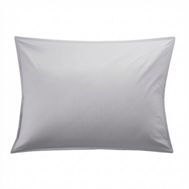 Taie d'oreiller Percale de Coton Galet 50 x 70 cm