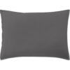 Taie d'oreiller Percale de Coton Lavé Gris Magnet 50 x 70 cm