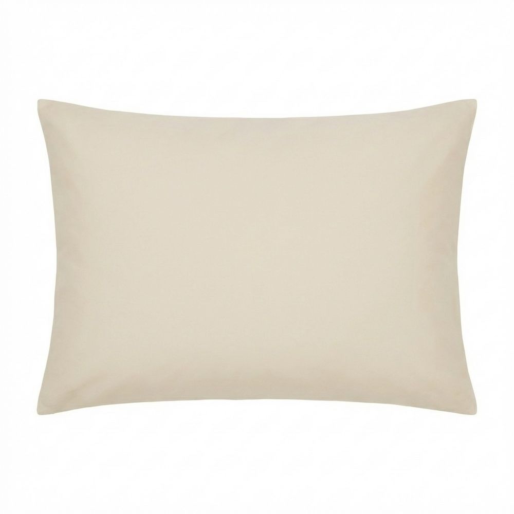 Taie d'oreiller Percale de Coton Sable 50 x 70 cm