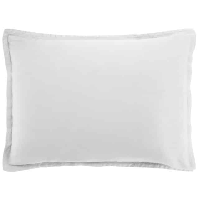 Taie d'oreiller rectangle Satin de Coton Blanc 50 x 70 cm